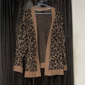 Torrid Leopard Print Cardigan - Brown and Black
